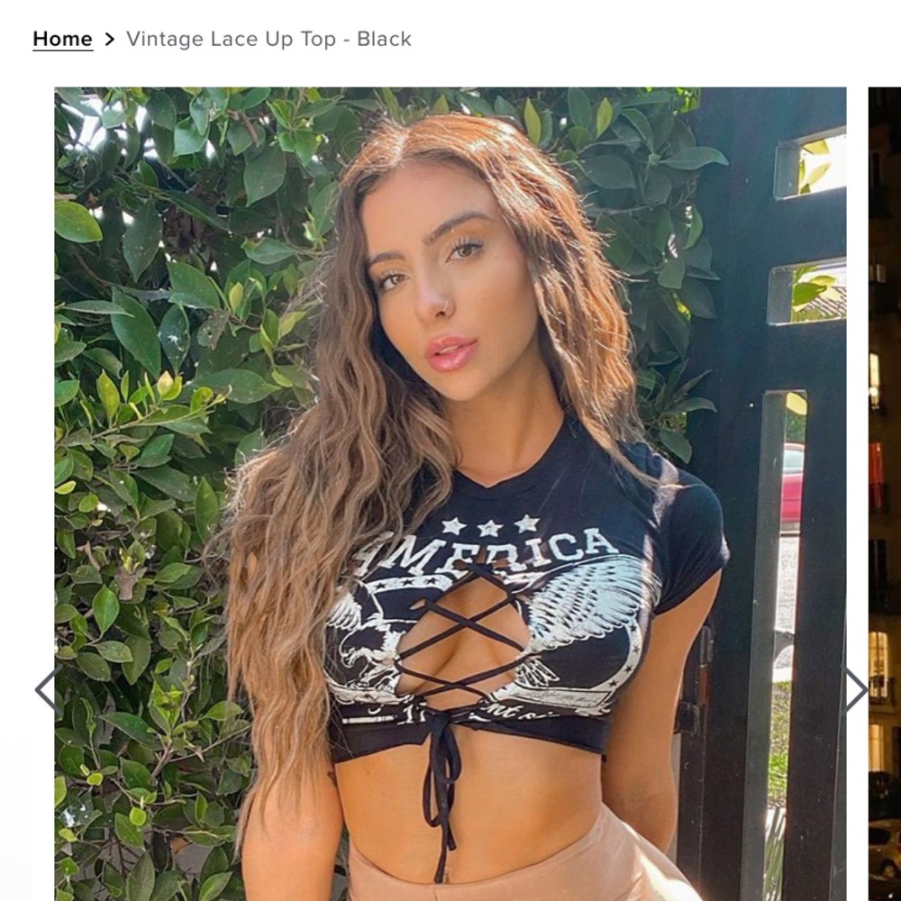 FashionNova Lace up Top